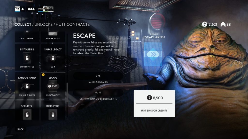 Escape Artist trait in Battlefront