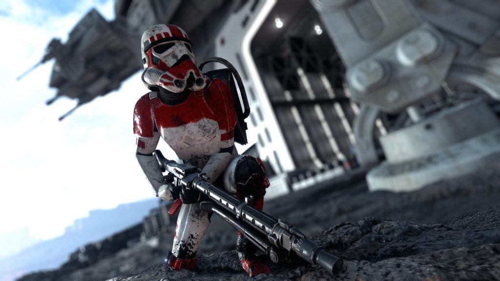 Shock trooper escaping.