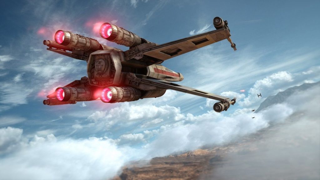 An X-Wing fighter.