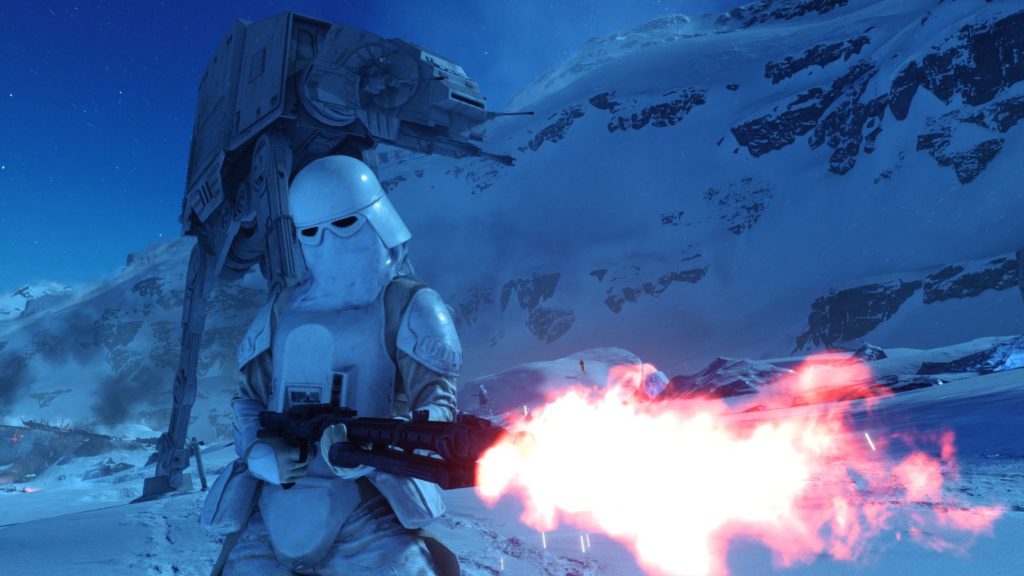 Stormtrooper on Twilight on Hoth.