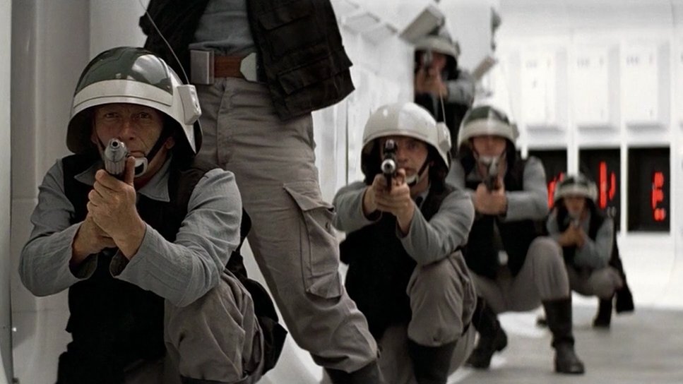 Rebel outfits on Tantive IV