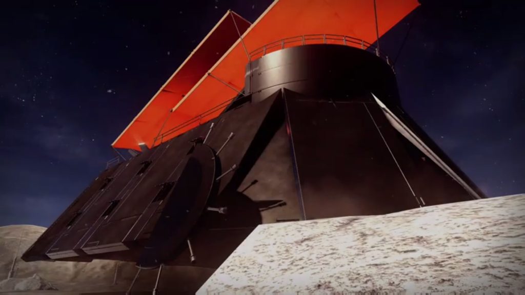 The sail barge over the Sarlacc Pit in Halo 5.