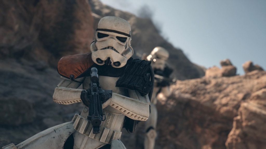 A stormtrooper on Tatooine.