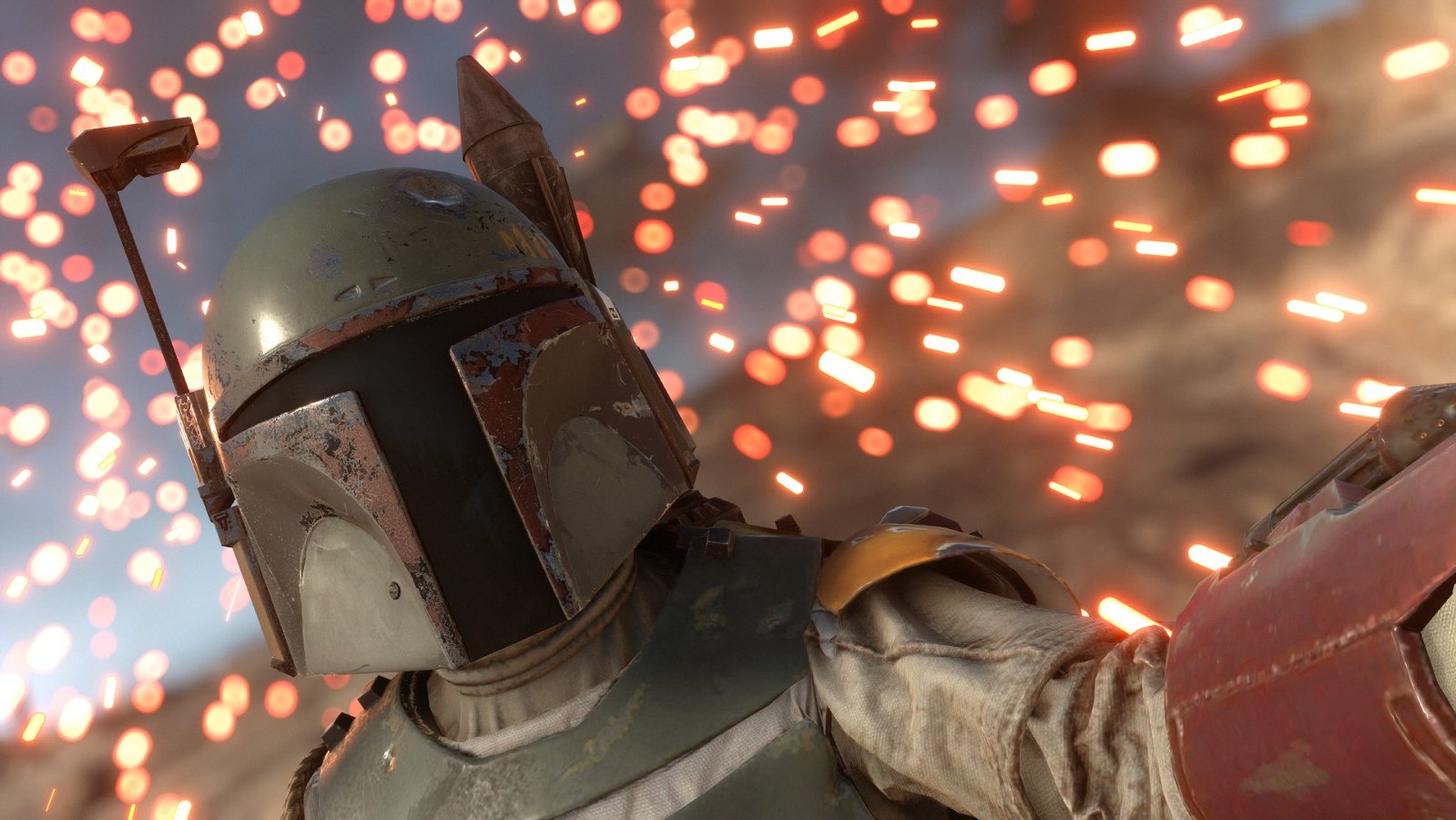 Boba Fett takes a selfie.