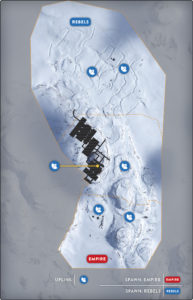 Top-down view of Outpost Beta in Battlefront.