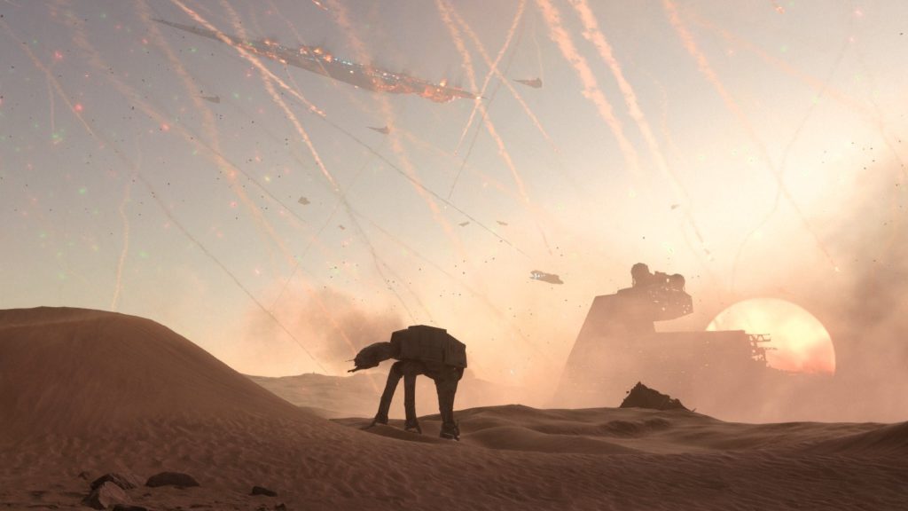 Walker on Jakku in Battlefront.