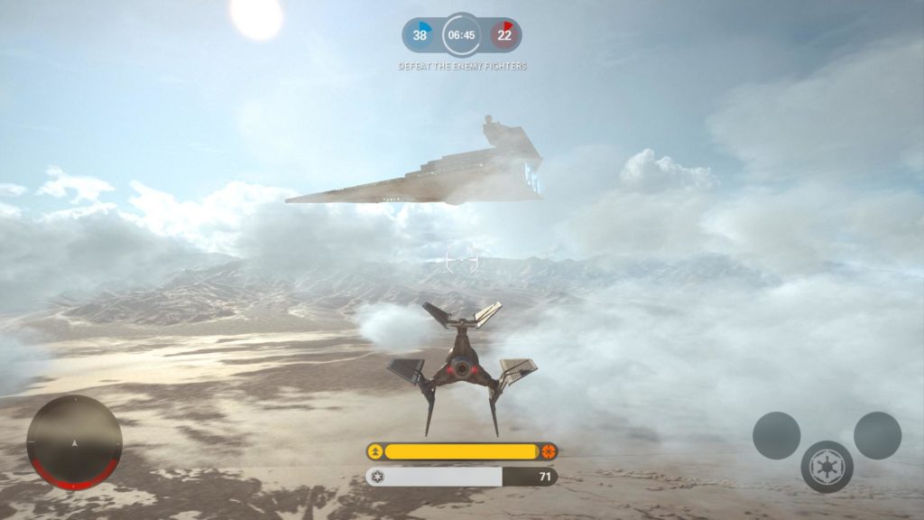 Pilotable TIE Defender in Battlefront.