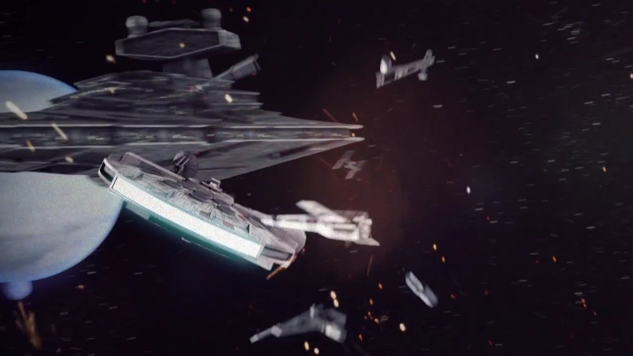 Mellinium Falcon footage from the latest Galaxy of Heroes Ships trailer.