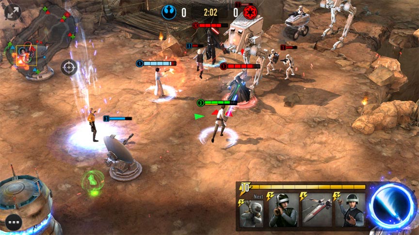 Screenshot from Star Wars: Force Arena.