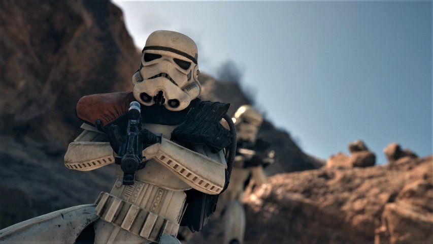 Stormtroopers on Tatooine in Battlefront 2015.