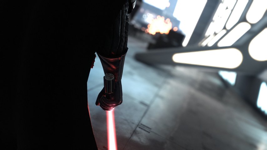 Vader and his lightsaber in Battlefront.