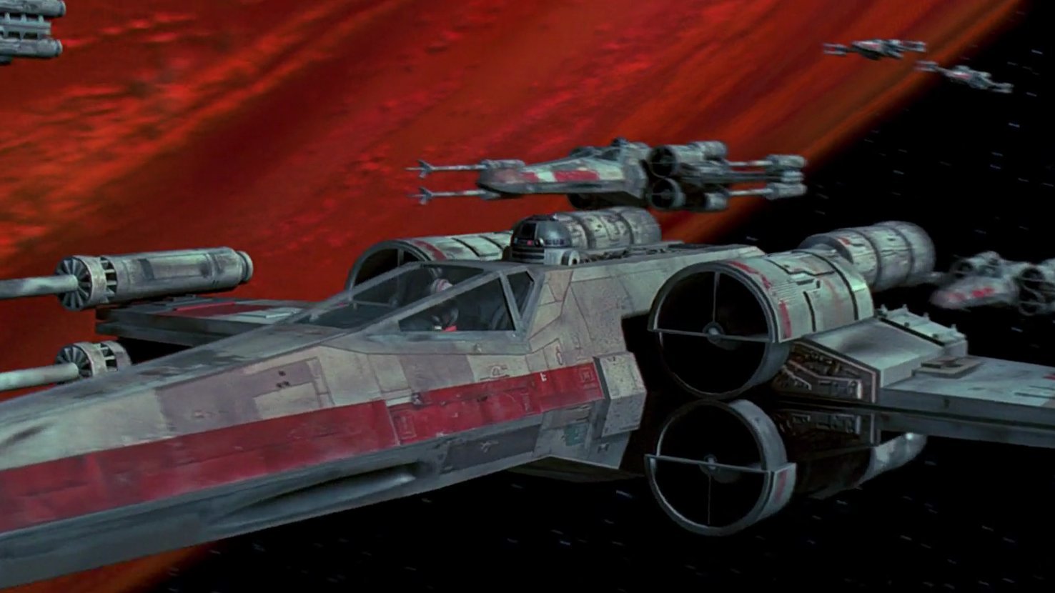 Luke's X-Wing in A New Hope.