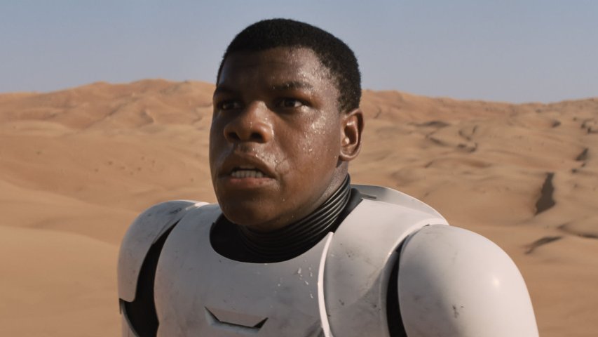 Finn in The Force Awakens.