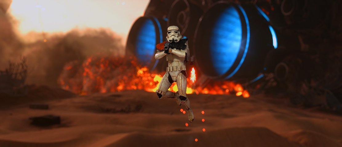 Stormtrooper with the jump pack in Battlefront. Image by Cinematic Captures.