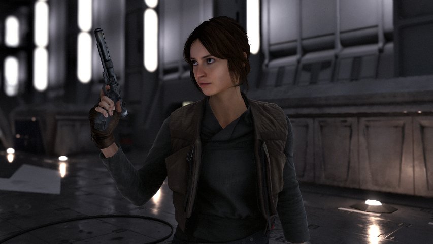 Jyn Erso on Sullust in Battlefront.