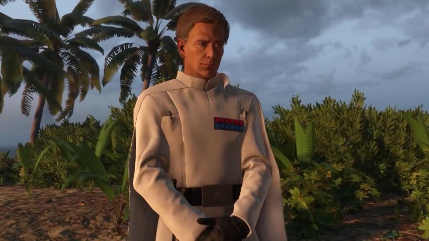 Krennic's entrance pose in Battlefront.