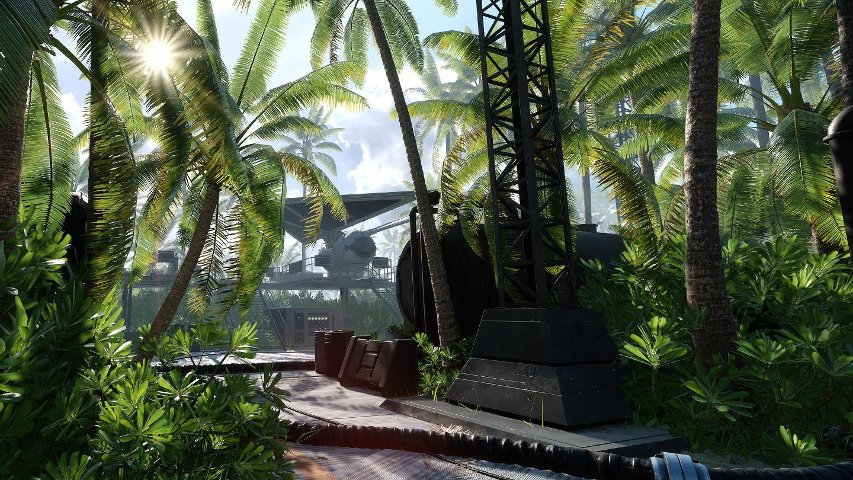 Screenshot of a map on Scarif in Battlefront.