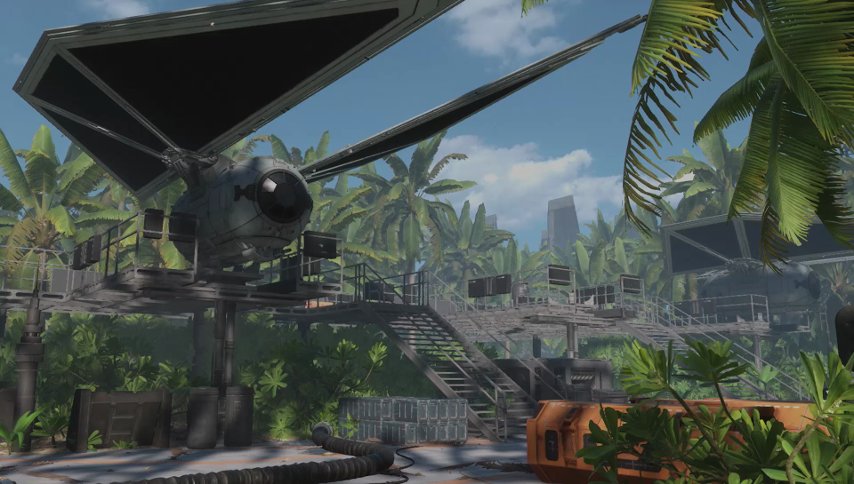 TIE Striker docked in Battlefront.