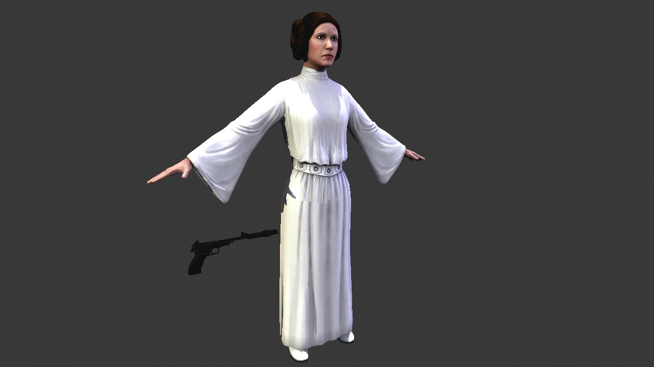 Princess Leia character model.
