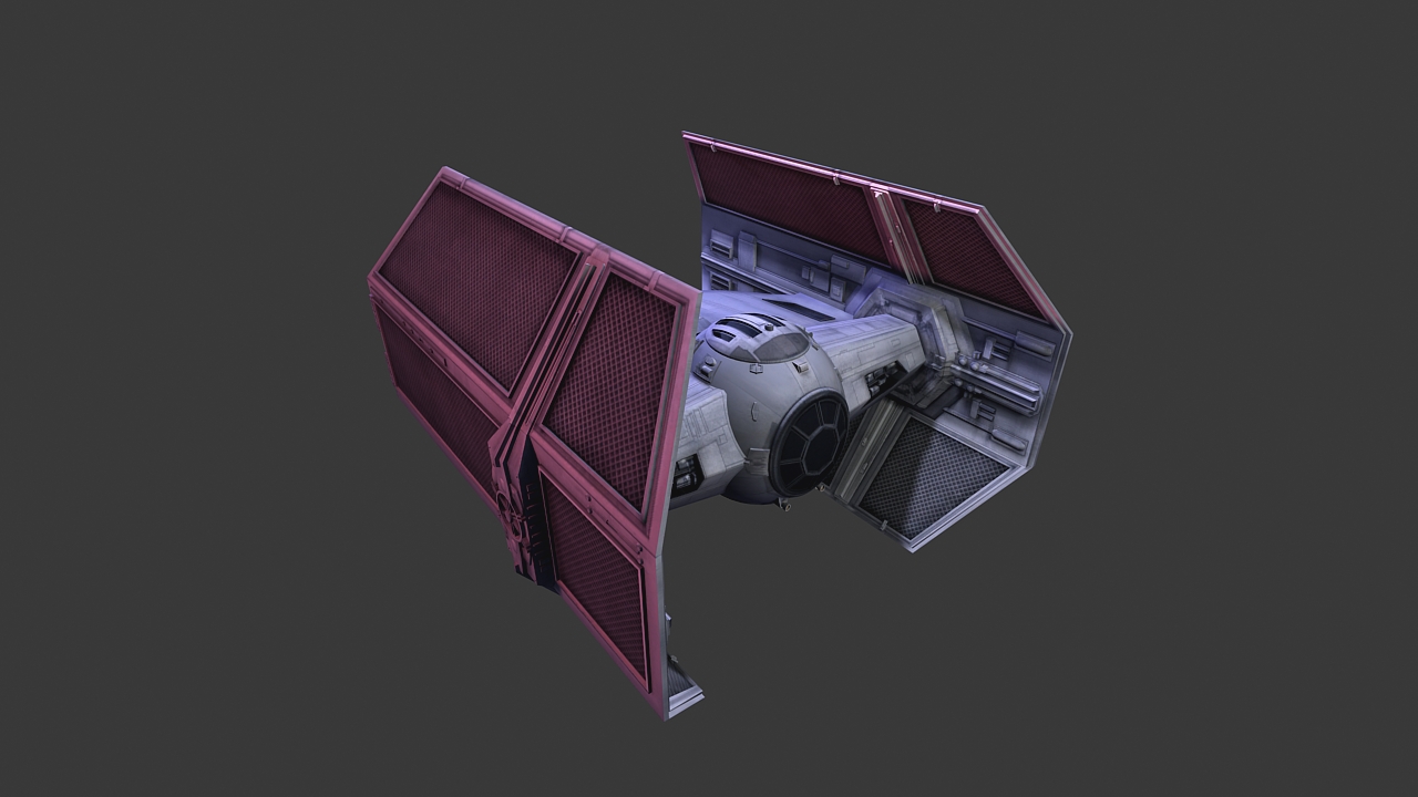 TIE Advanced vehicle model in Battlefront III.