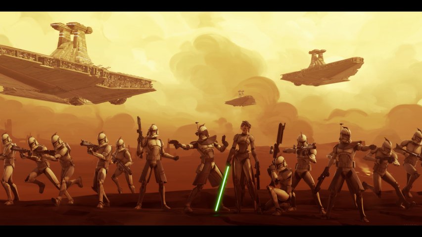 Star Wars: Redemption concept art on Geonosis.