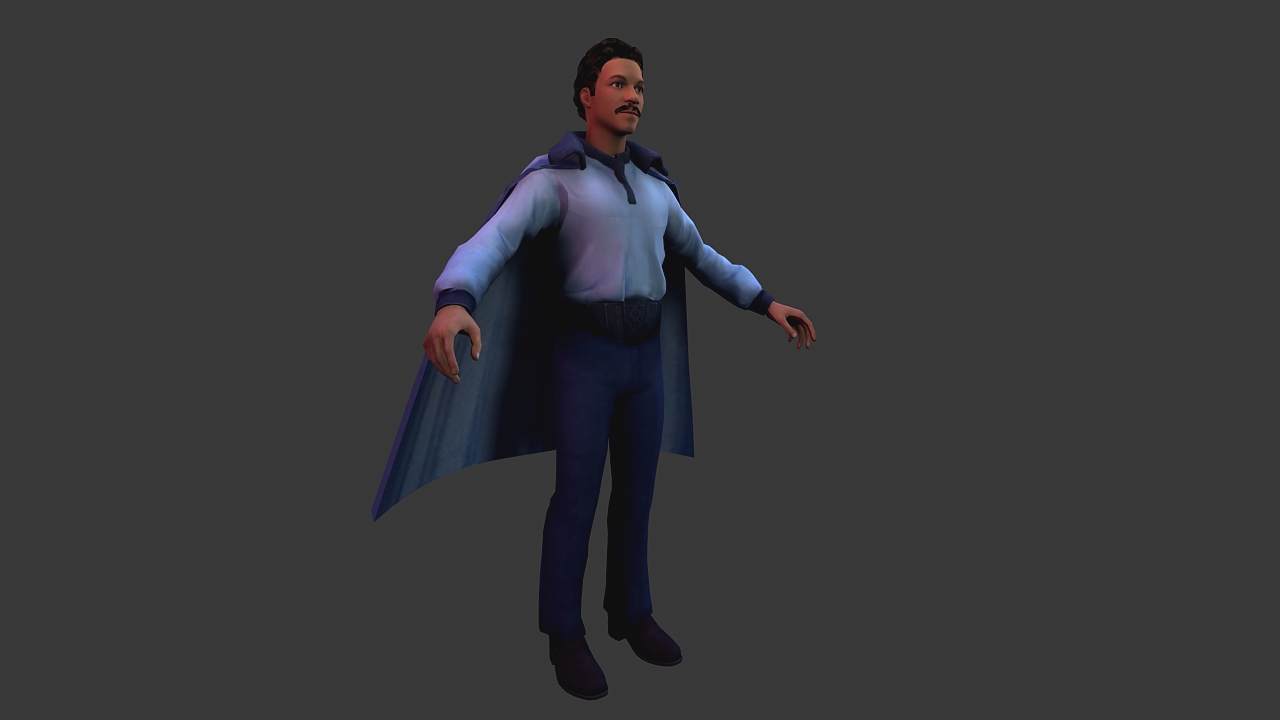 Lando Calrissian character model.