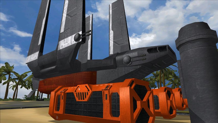 Zeta Class Shuttle from a Rogue One Scarif Battlefront II mod.