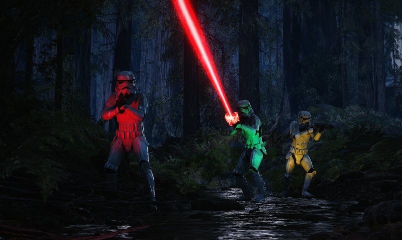 Stromtroopers on Endor in Battlefront. Image by Cinematic Captures.