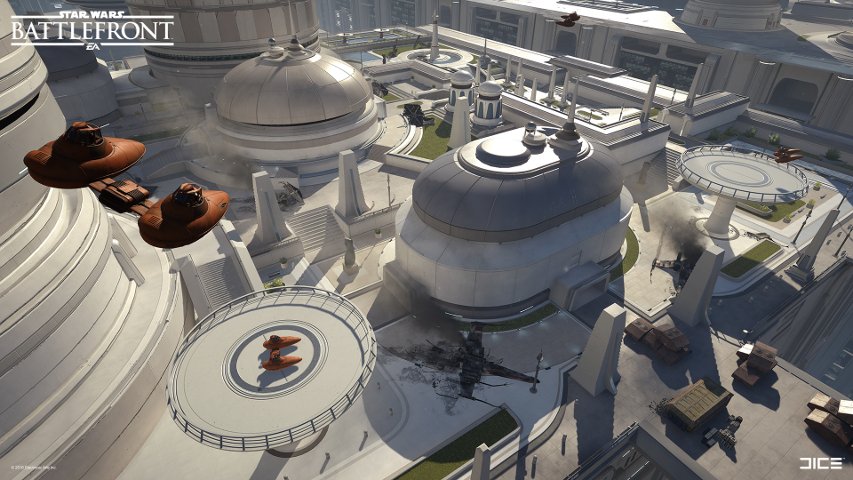 Example screenshot of Bespin in Battlefront. By Patrick Gladys.
