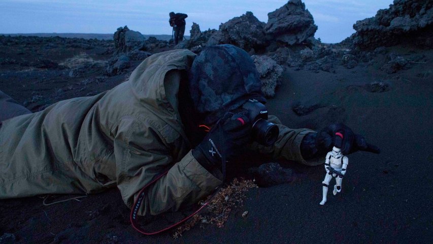 DICE concept artist Anton Grandert on location in Iceland.