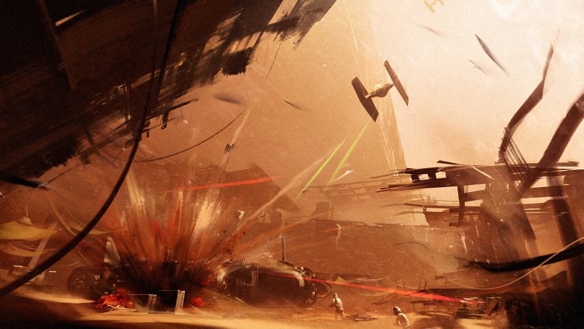 Concept art of Jakku.