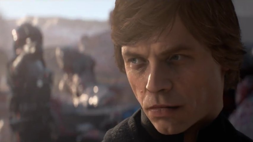 Luke Skywalker in the Battlefront II trailer.