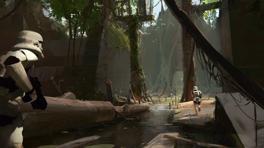 Concept art of Yavin IV.