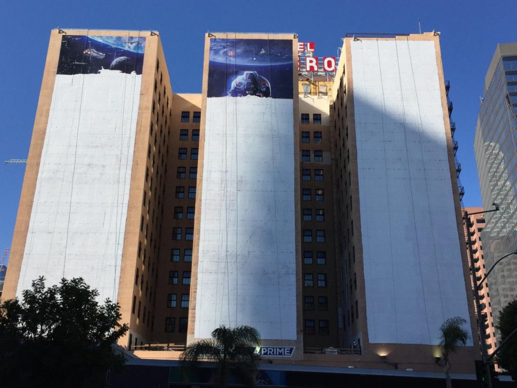 Battlefront II billboard on the Hotel Figueora. Image by Redditor Lokismoke.