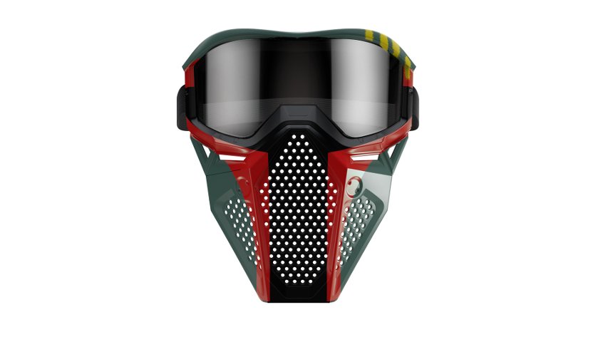 The Mandalorian-themed Nerf mask available at GameStop.