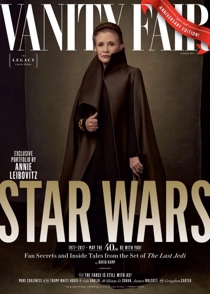General Leia Organa in her Vanity Fair cover.