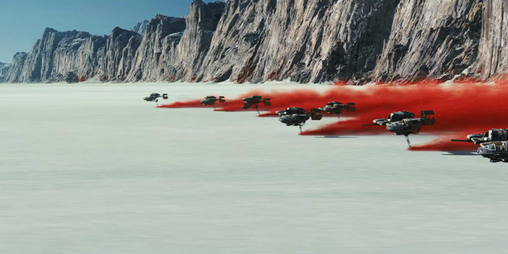 The planet Crait in The Last Jedi.