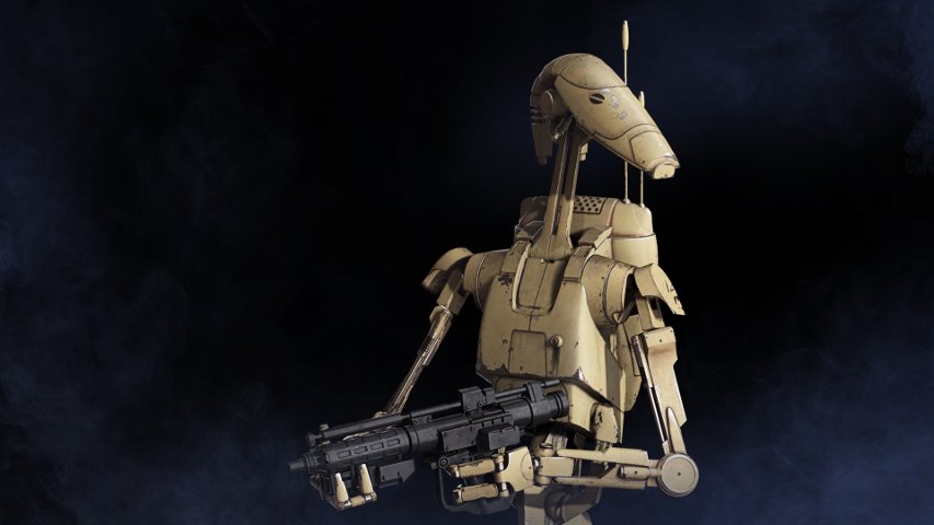A B1 Battle Droid from Battlefront II.