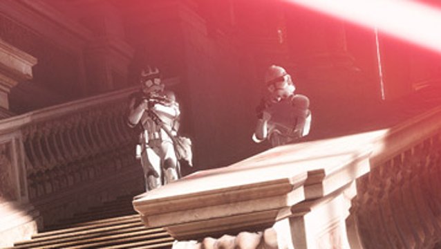 Clone troopers in the Battlefront II promo image.