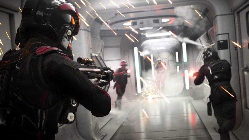 Inferno Squad attacking Rebels in Star Wars Battlefront II.