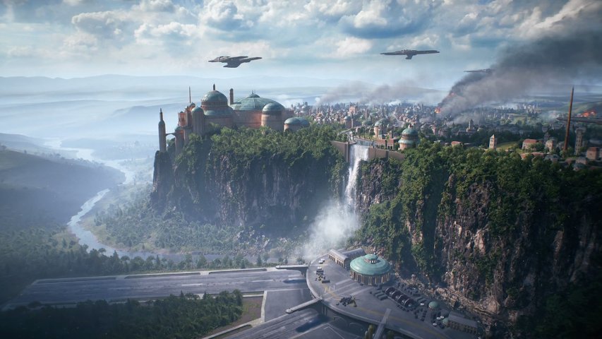 Theed Battlefront II map as revealed in today's The Star Wars Show.