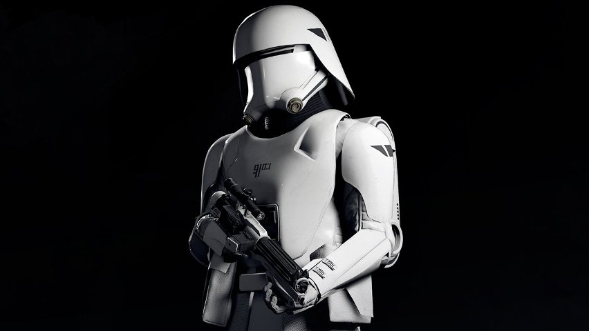 A First Order snowtrooper from Battlefront II.